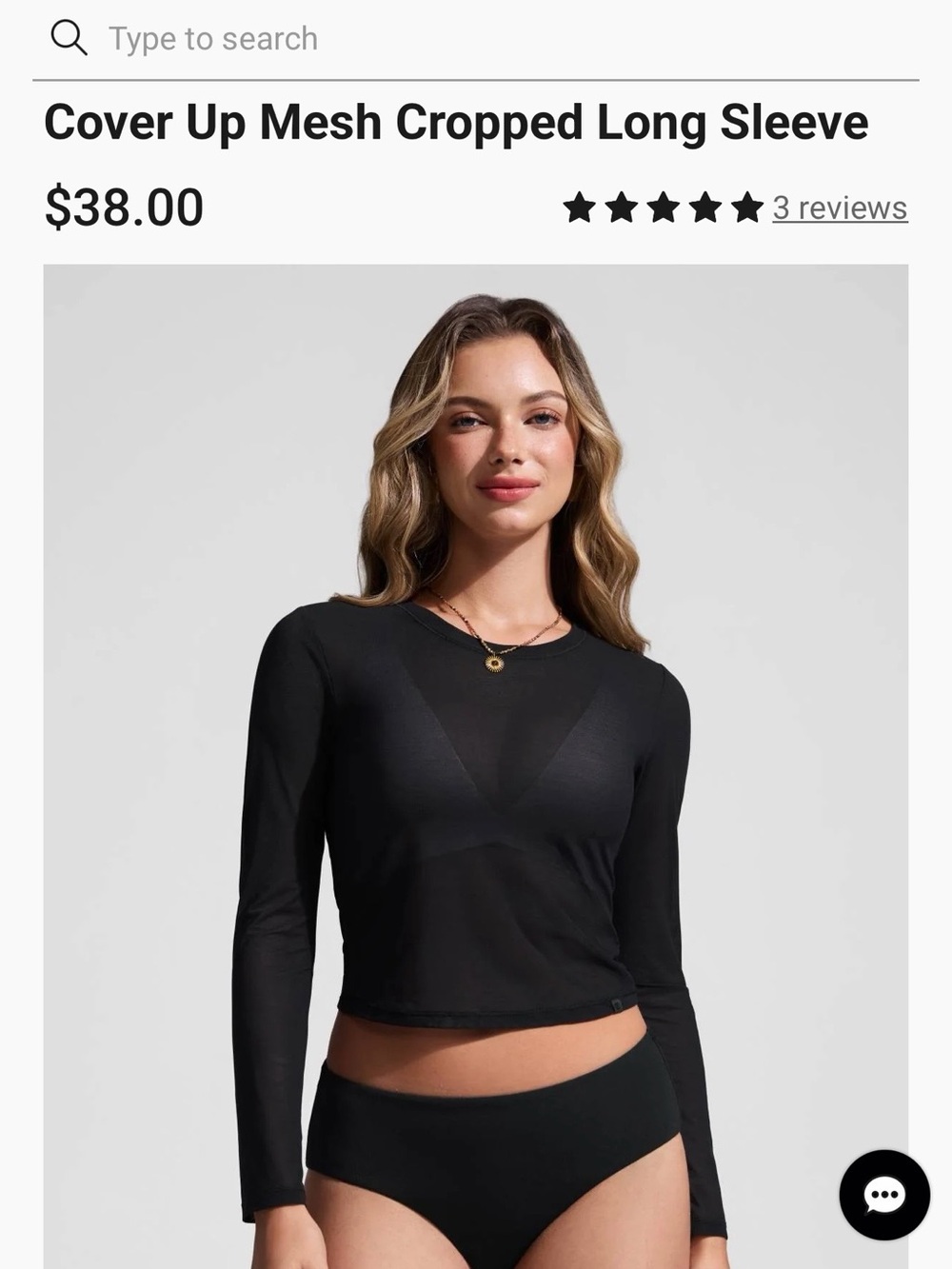 CRZ YOGA Black Sheer Mesh Cropped Long Sleeve Top